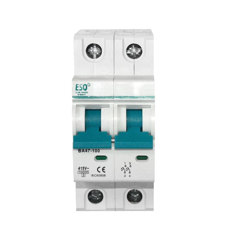 Автоматический выключатель ESQ ВА 47-100 2П 3А