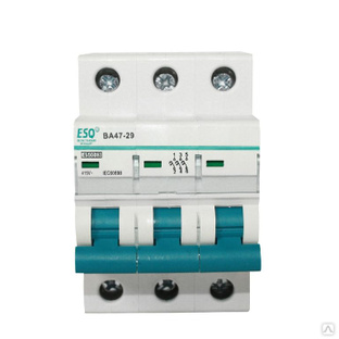 Автоматический выключатель ESQ ВА 47-29 3П 1А #1