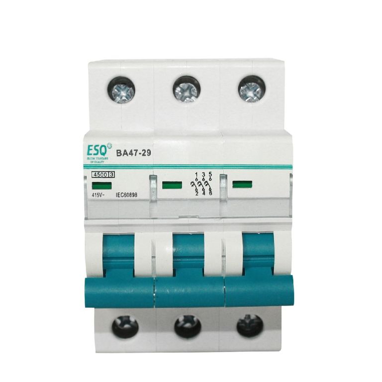 Автоматический выключатель ESQ ВА 47-29 3П 3А