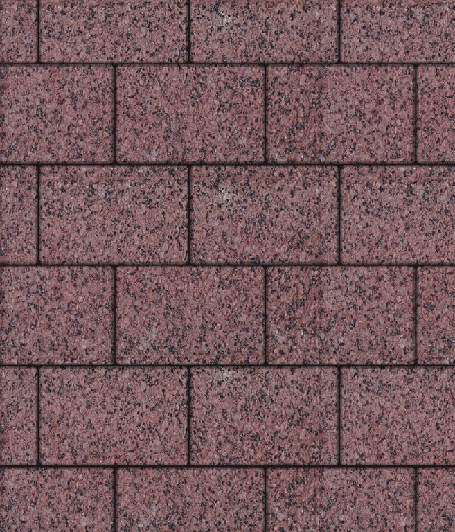 Тротуарная плитка ЛА-ЛИНИЯ, Гранит, Красный с черным, 300*200, высота 80