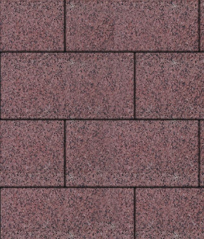 Тротуарная плитка ЛА-ЛИНИЯ, Гранит, Красный с черным, 600*300, высота 60