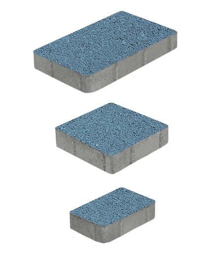Тротуарная плитка "СТАРЫЙ ГОРОД" - А.1.Фсм.4 Гранит Синий, комплект из 3 видов плит