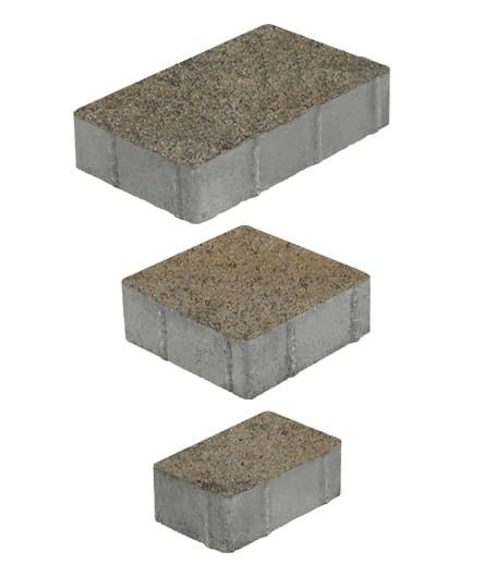 Тротуарная плитка "СТАРЫЙ ГОРОД" - Б.1.Фсм.6 рельефная Искусственный камень Базальт, комплект из 3 видов плит