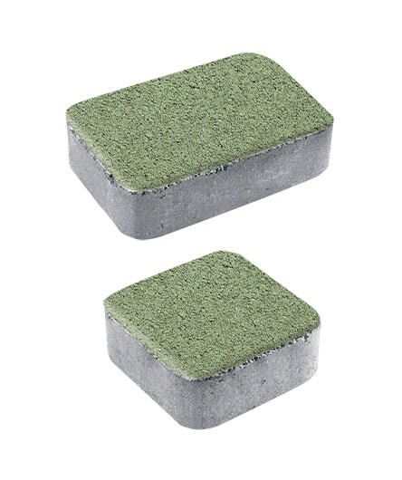 Тротуарная плитка "КЛАССИКО" - А.1.КО.4 Гранит Зеленый, комплект из 2 видов плит