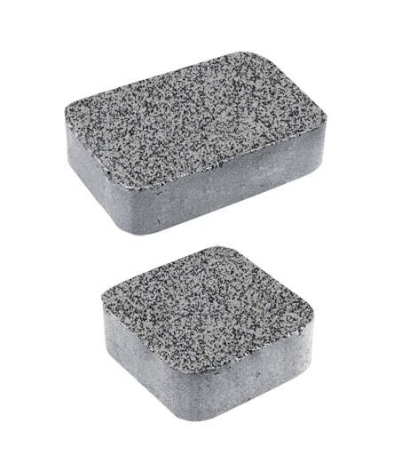 Тротуарная плитка "КЛАССИКО" - А.1.КО.4 Стоунмикс серый с черным, комплект из 2 видов плит