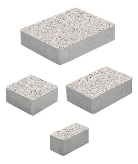 Тротуарная плитка "МЮНХЕН" - Б.2.Фсм.6 Стоунмикс белый, комплект из 4 видов плит