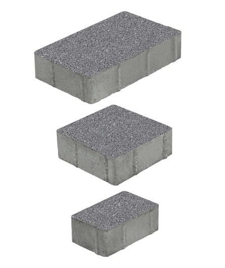 Тротуарная плитка "СТАРЫЙ ГОРОД" - Б.1.Фсм.6 Гранит Серый, комплект из 3 видов плит