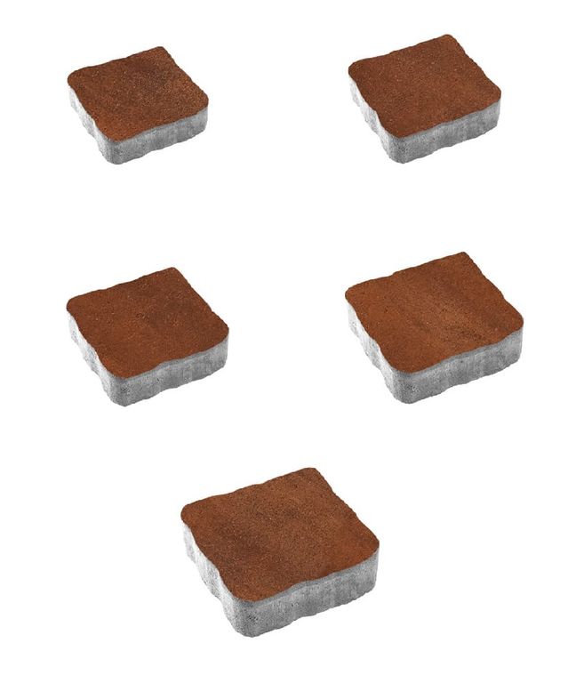 Тротуарная плитка "АНТИК" - А.3.А.4 Листопад гладкий Барселона, комплект из 5 видов плит