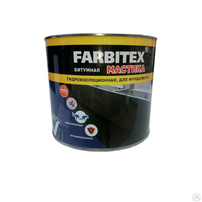 Мастика FARBITEX битумная гидроизоляционная для фундамента