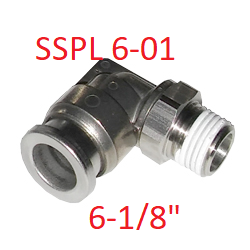Пневмофитинг из нержавеющей стали угловой поворотный 6-R1/8" SSPL 6-01 (X6520 6-1/8)