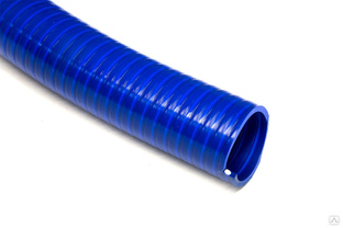 Шланг спиральный НВС Ф 38 мм из ПВХ серия "Фуэл" маслобензостойкий, синий (бухта 30 м) 