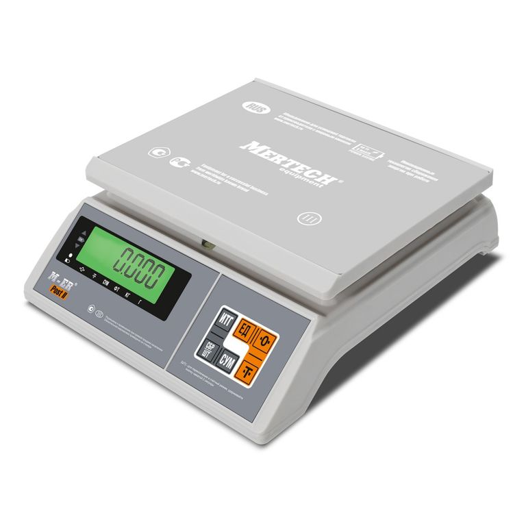 Весы порционные MERTECH M-ER 326 FU-3.01 LCD (3 кг, 0,1 г, внешняя калибровка, без АКБ)