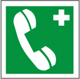 Знак телефон связи с медицинским пунктом, скорой медицинской помощью (ЕС-06)