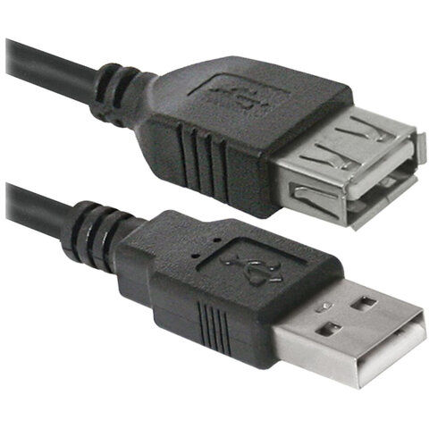 Кабель-удлинитель USB 2.0, 1,8 м, DEFENDER, M-F, для подключения периферии
