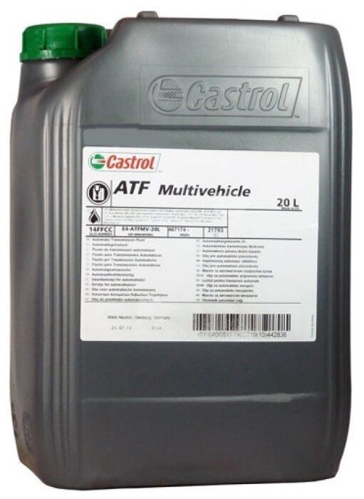 Масла для АКПП CASTROL Transmax ATF DEXRON®-VI MERCON® LV Multivehicle 20lt
