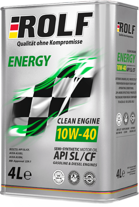 Моторное масло Rolf Energy SAE 10W-40 API SL/CF 4 л