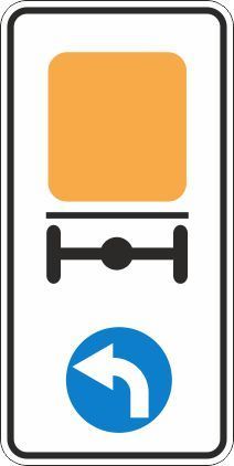 Дорожный знак 4.8.3 Направление движения налево для транспортных средств