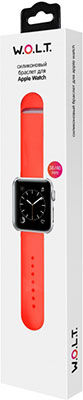 Силиконовый браслет W.O.L.T. для Apple Watch 38 мм красный