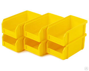 Пластиковый ящик Стелла-техник V-1-К6-желтый #1