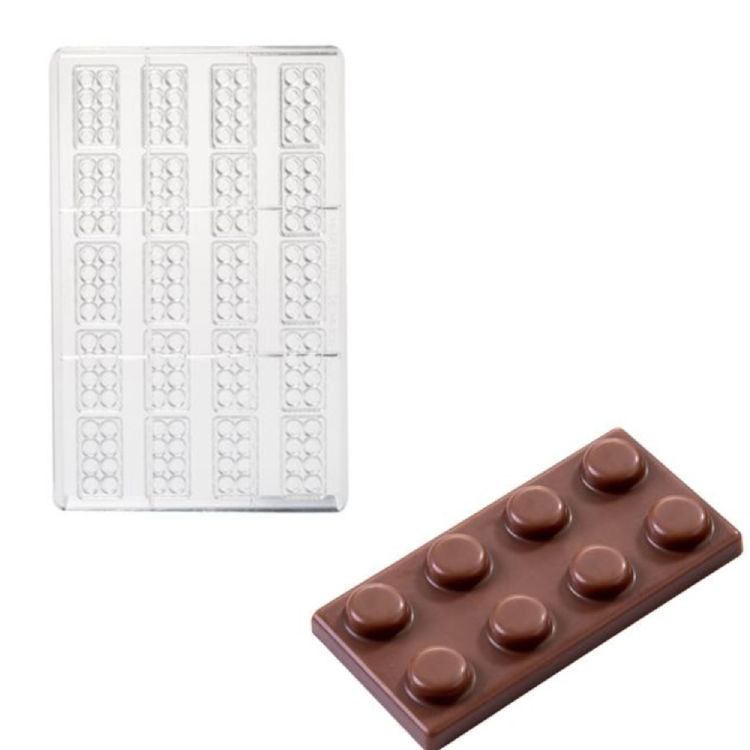 Форма для шоколадных мини-плиток НЕАПОЛЬ (h 6 мм, 45 мм, 23 мм) шт. Martellato