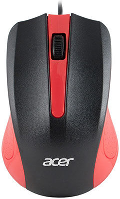 Мышь ACER OMW012 черный/красный оптическая (1200dpi) USB (3but) (ZL.MCEEE.003)