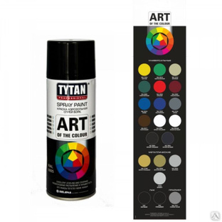 Краска аэрозольная Tytan Professional Art of the colour 400 мл черная глянец 9005 12 шт 93809 