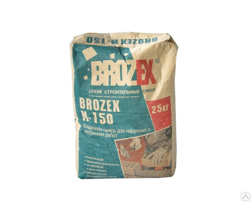 Кладочная смесь высокопрочная М-150 БРИК, Brozex, 25 кг