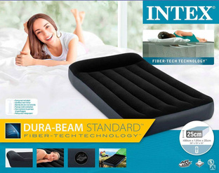 Матрас intex надувной classic downy airbed fiber tech 183 х 203 х 25 см