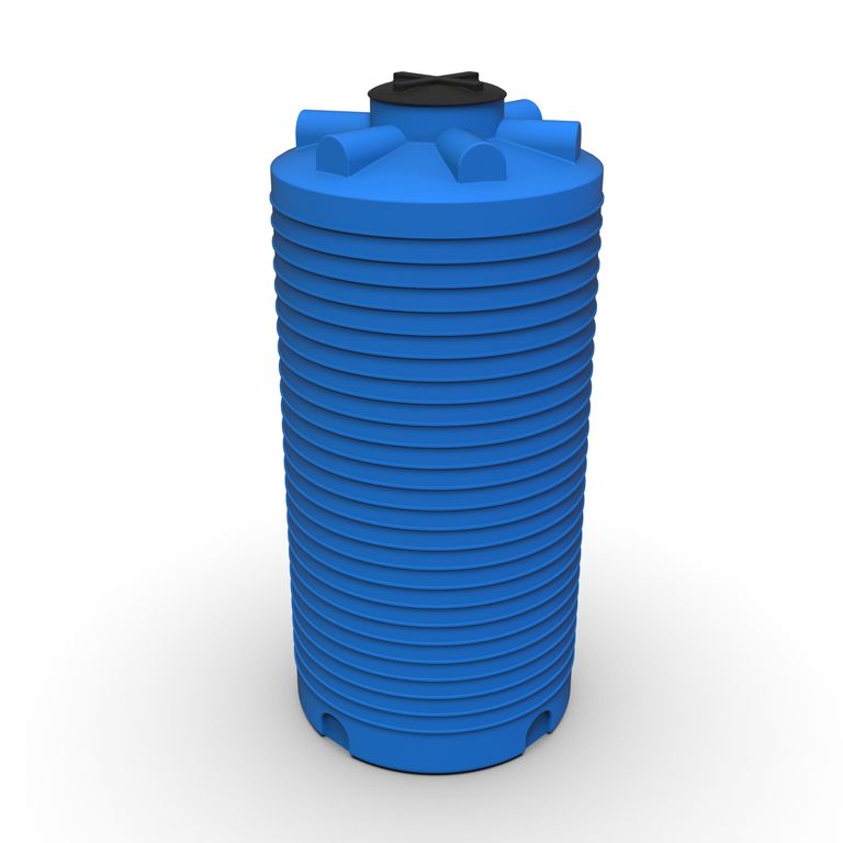 Емкость полиэтиленовая накопительная цилиндрическая ВЦЕ 500 л вертикальная синяя