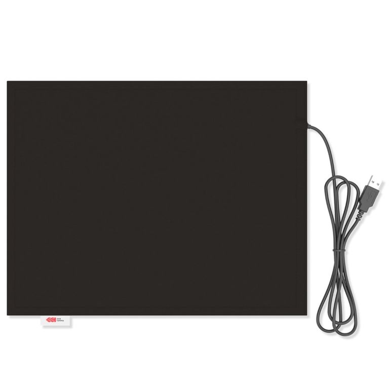 Коврик Lappo с подогревом USB, 32х26 см. Чёрный