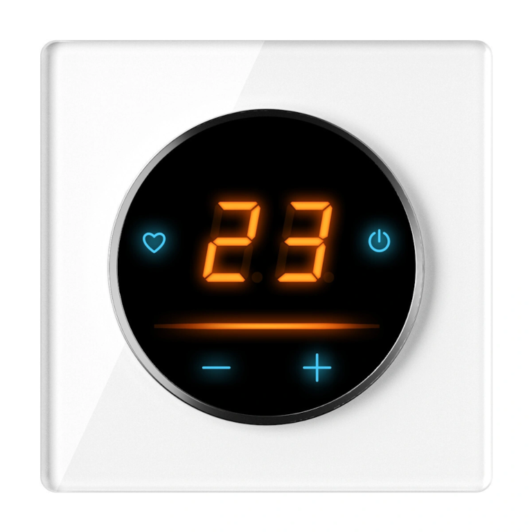 Комплект: Терморегулятор OneKeyElectro c WiFi ОКЕ-20 + рамка стеклянная Белый