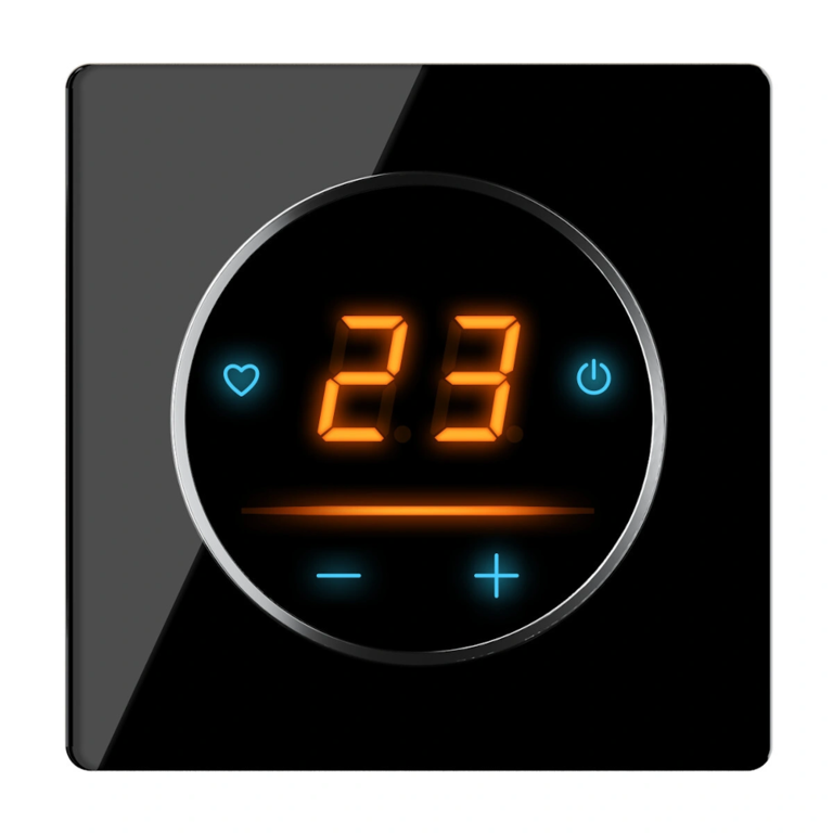 Комплект: Терморегулятор OneKeyElectro c WiFi ОКЕ-20 + рамка стеклянная Чёрный