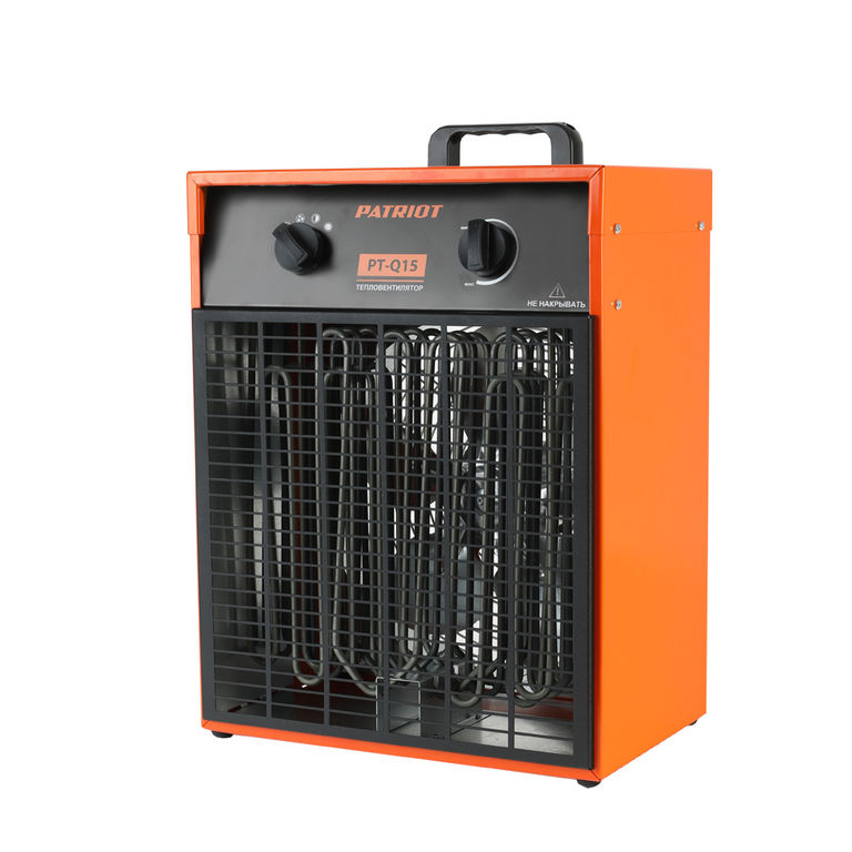 Тепловентилятор электрический PATRIOT PT-Q 15, 400В, терморегулятор, нерж.ТЭН, кабель питания с евровилкой 2