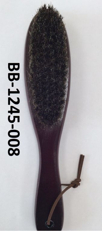 Щетка для обуви натуральный ворс, с ручкой 25см