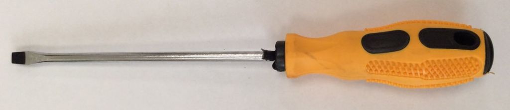 Отвертка шлицевая ХК "Стандарт", SL 5*125мм, двухкомп. желтая ручка, магнитный наконечник
