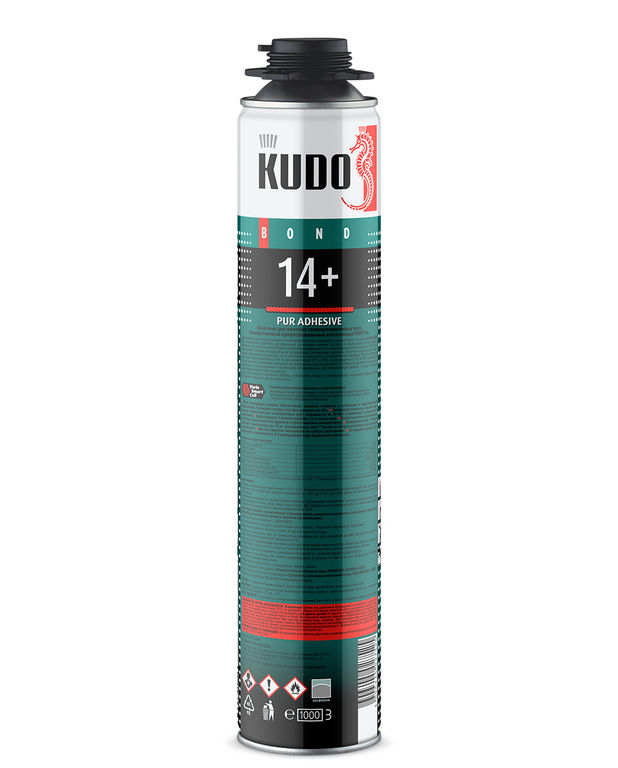Клей-пена полиуретановый монтажный профессиональный всесезонный KUDO PROFF 14+ APS KUPP10UAPS 1/12/768 1