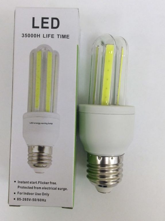 Лампа светодиодная LED, 2U, 5Вт, 220В, Е27, 6000К