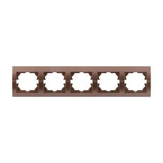 Рамка Deriy 2-ая вертикальная светло-коричневая металлик, 702-3100-152