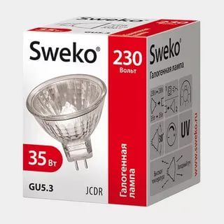 Лампа галогенная Sweko SHL-JCDR-75Вт-230В-GU5.3