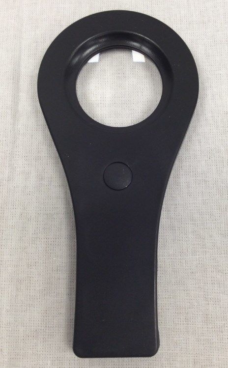 Лупа ХК Magnifie, d-55мм, пластмассовая черная, с подсветкой, на 2*CR2032, арт.074