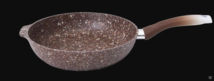 Сковорода Кукмор алюм.литая д220мм, антиприг покр, Elite stone, с каменной крошкой, с220ес 