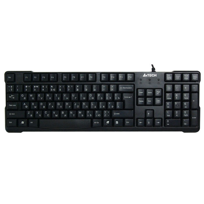 Клавиатура проводная A4Tech KR-750, USB Black