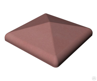 Клинкерный колпак на столб «Гладкий» (300x300x80) из бетона #1