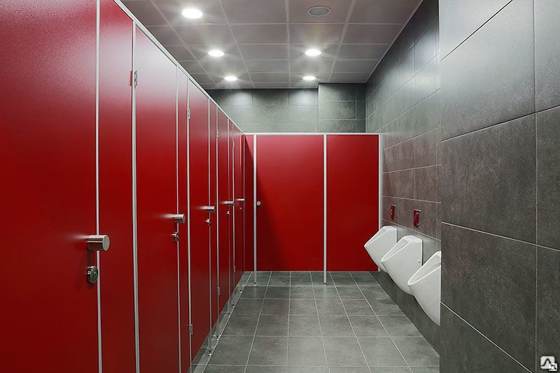 Перегородка сантехническая туалетная Премиум класса красная