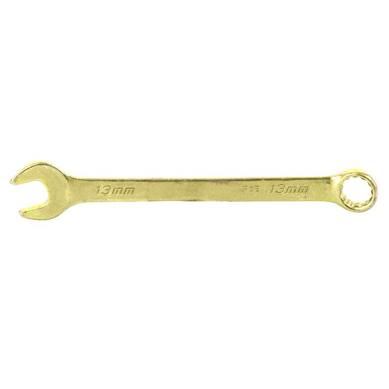 Ключ комбинированный 13 мм, желтый цинк Сибртех