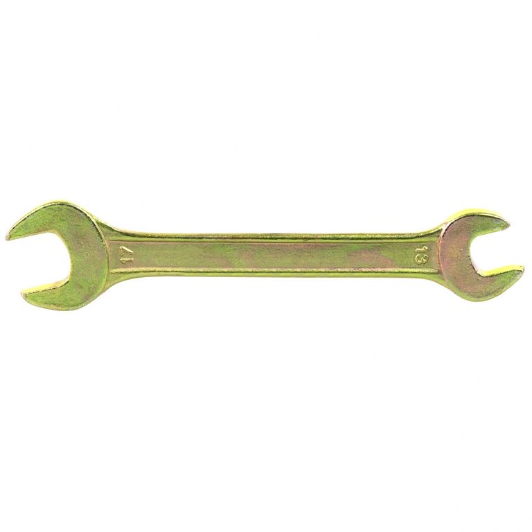 Ключ рожковый 13 х 17 мм, желтый цинк Сибртех