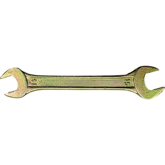 Ключ рожковый 8 х 9 мм, желтый цинк Сибртех