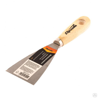 Шпательная лопатка из углеродистой стали, 60 мм, деревянная ручка Sparta #1