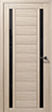 Дверь Гамма 2 МДФ Лакобель белый / черный Сатин бронза / графит Стекло с рисунком б. цвет. / бронза 21х9