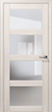 Дверь Кватро МДФ Сатин бесцветный, глухая вставка 21х9